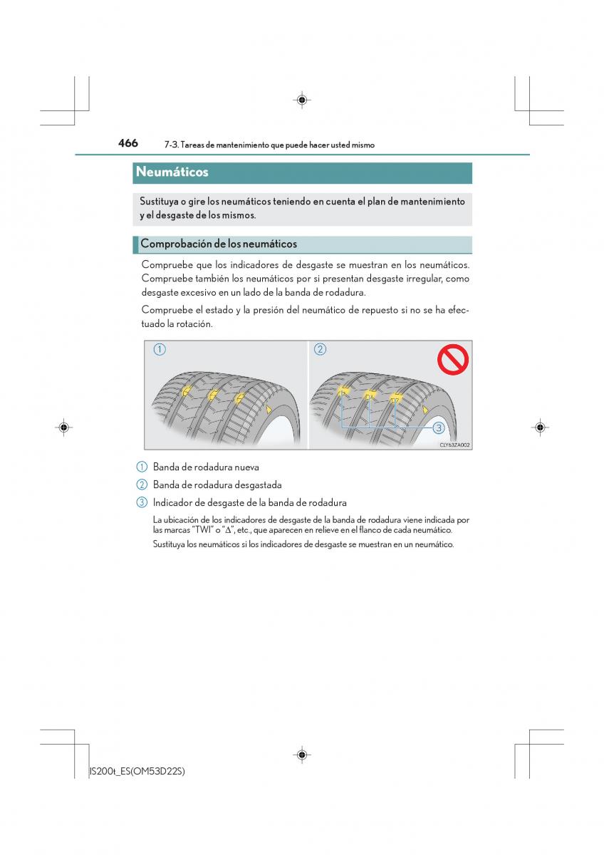 Lexus IS200t III 3 manual del propietario / page 466