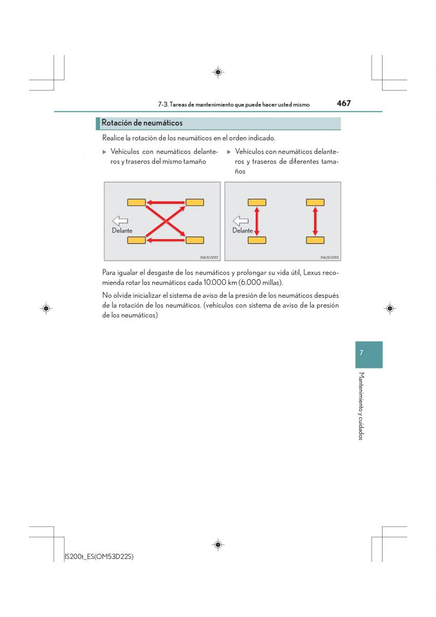 Lexus IS200t III 3 manual del propietario / page 467