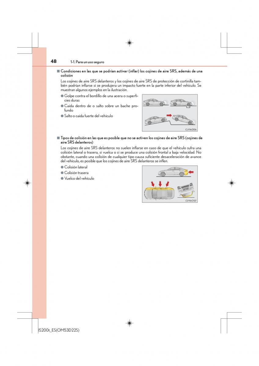 Lexus IS200t III 3 manual del propietario / page 48