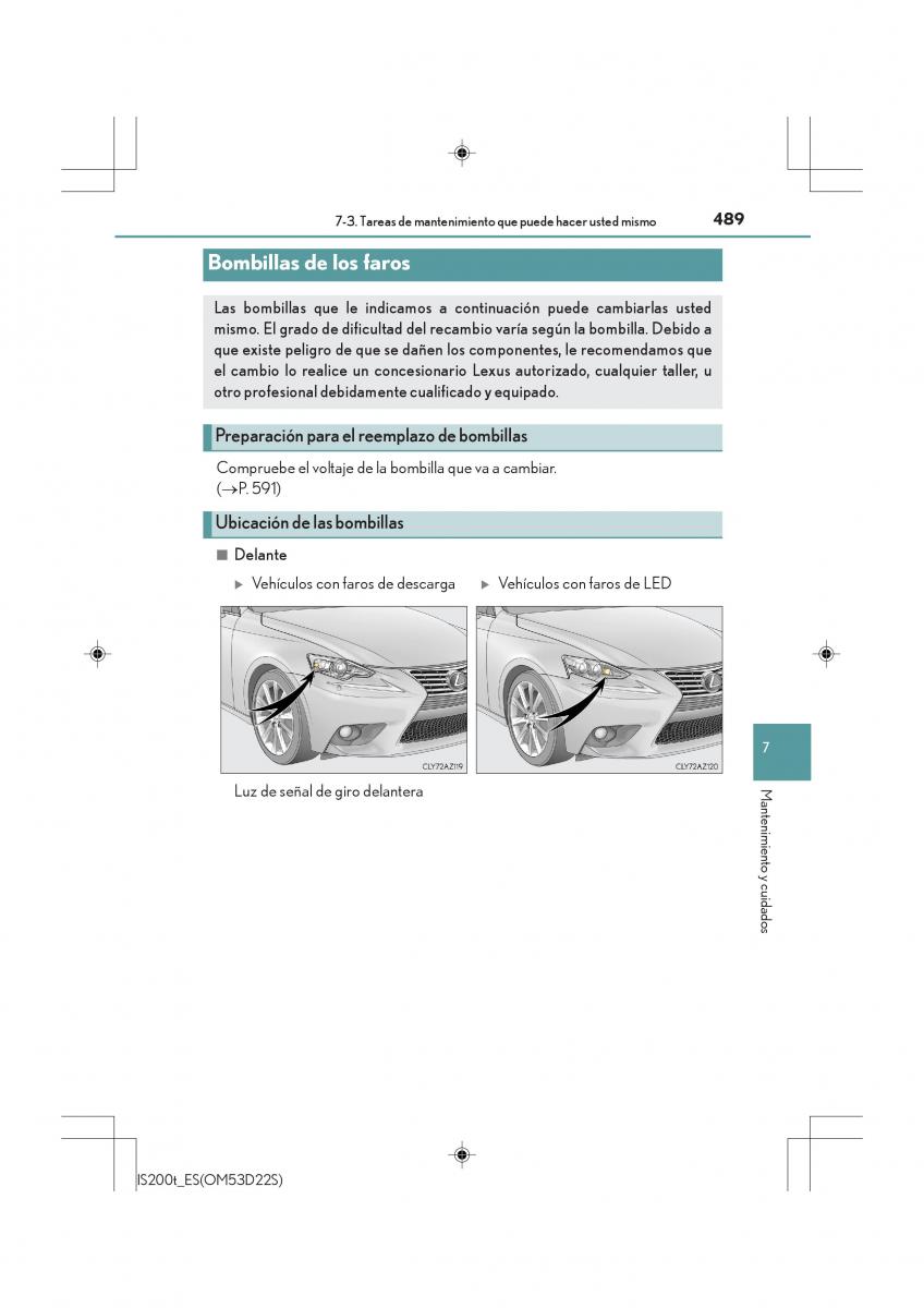 Lexus IS200t III 3 manual del propietario / page 489