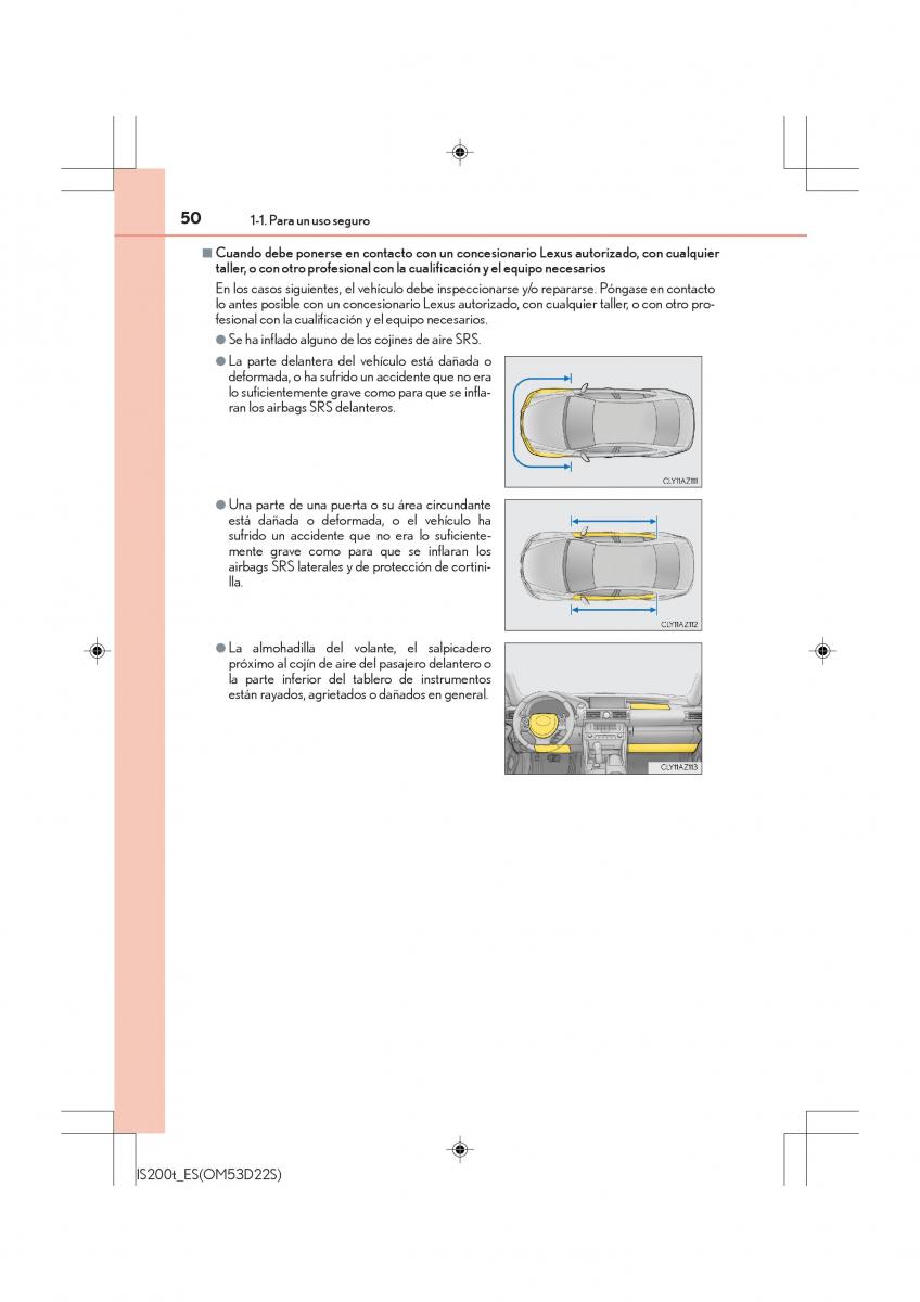 Lexus IS200t III 3 manual del propietario / page 50