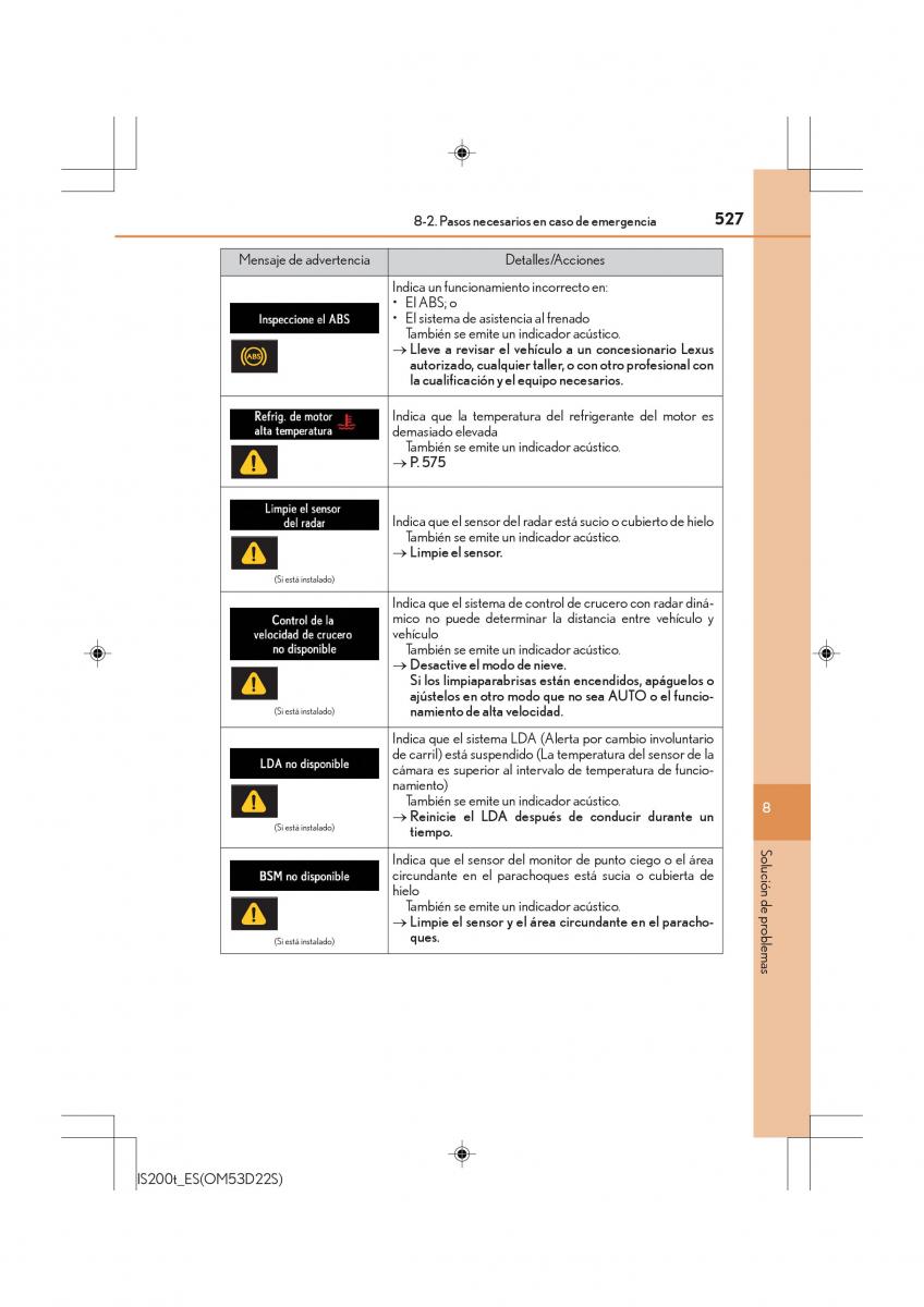 Lexus IS200t III 3 manual del propietario / page 527