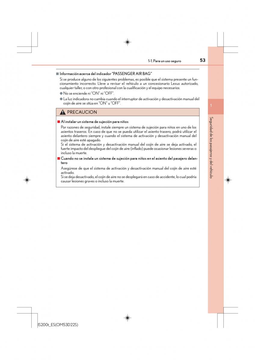 Lexus IS200t III 3 manual del propietario / page 53