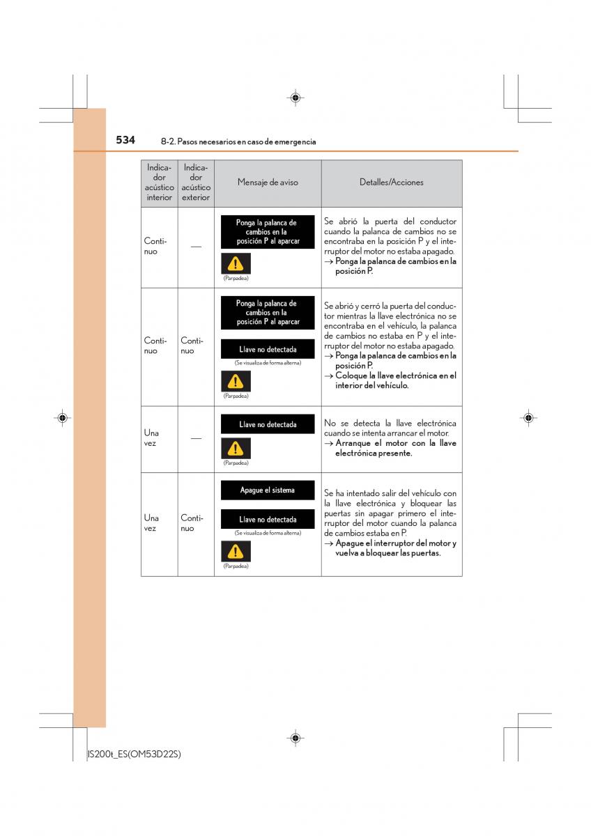 Lexus IS200t III 3 manual del propietario / page 534