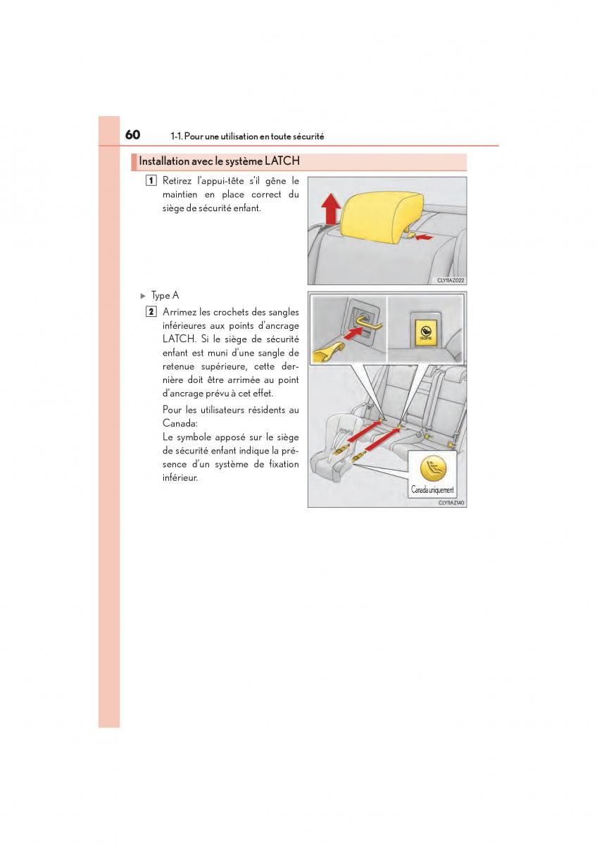 Lexus IS200t III 3 manuel du proprietaire / page 62