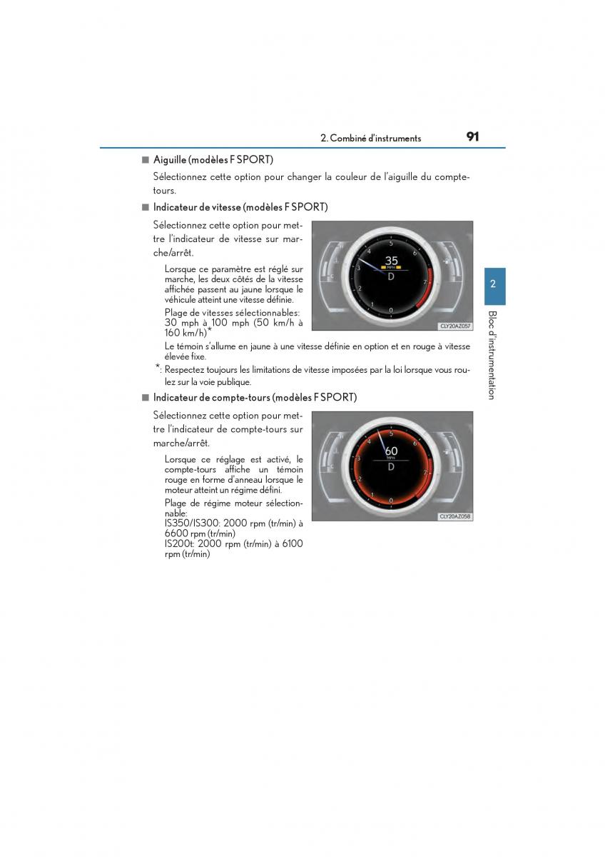 Lexus IS200t III 3 manuel du proprietaire / page 93