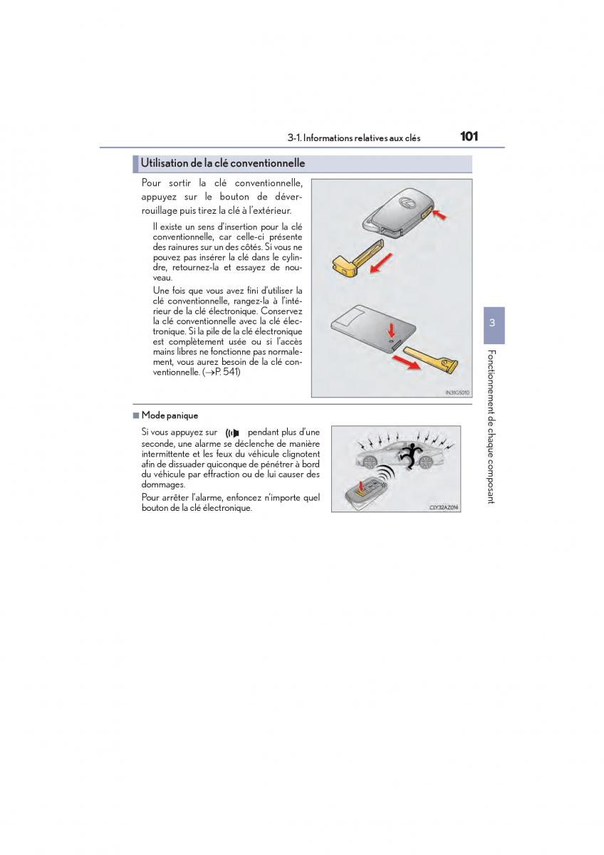 Lexus IS200t III 3 manuel du proprietaire / page 103