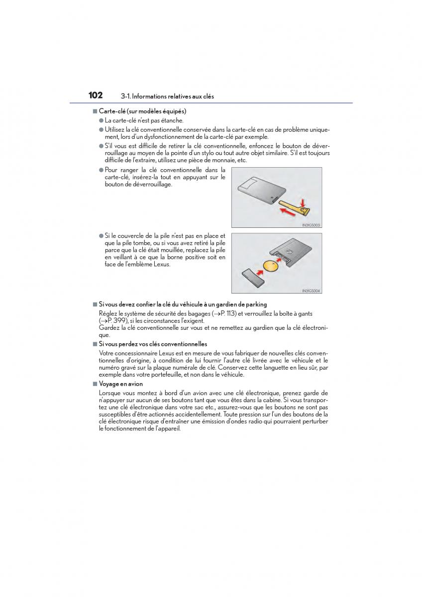 Lexus IS200t III 3 manuel du proprietaire / page 104