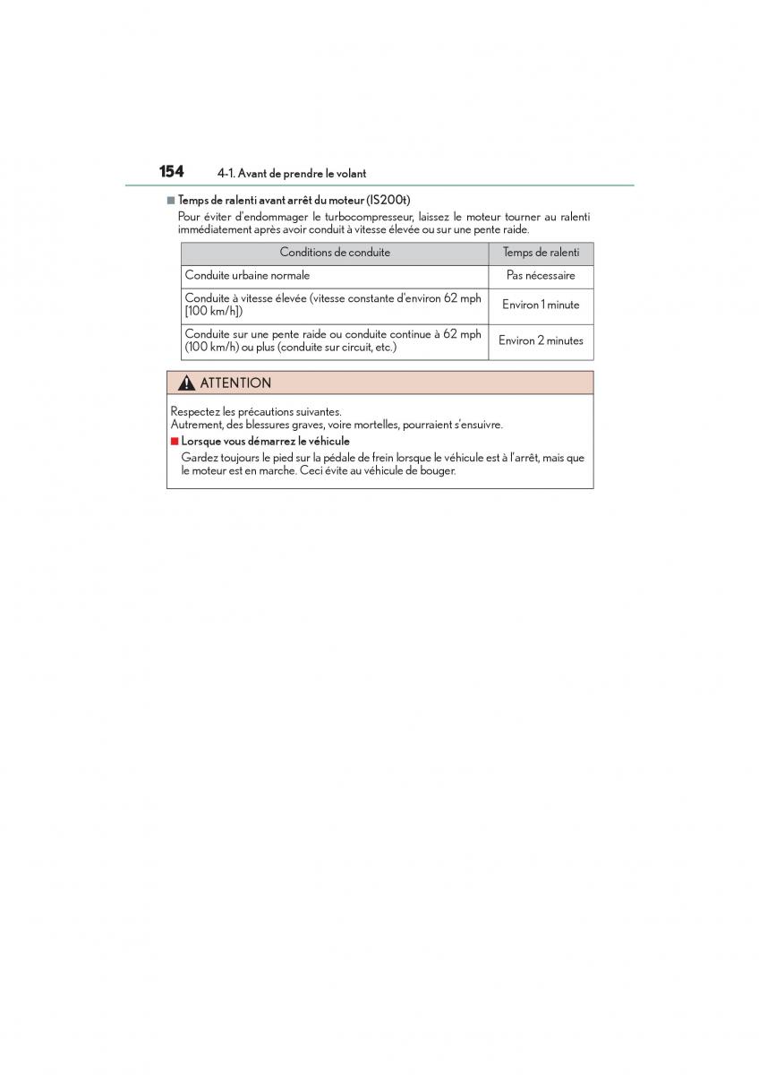 Lexus IS200t III 3 manuel du proprietaire / page 156