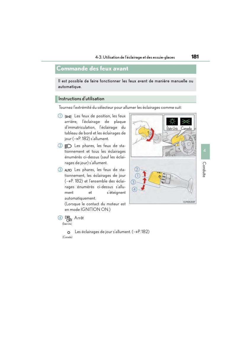 Lexus IS200t III 3 manuel du proprietaire / page 183