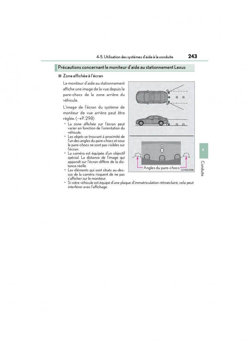 Lexus IS200t III 3 manuel du proprietaire / page 245