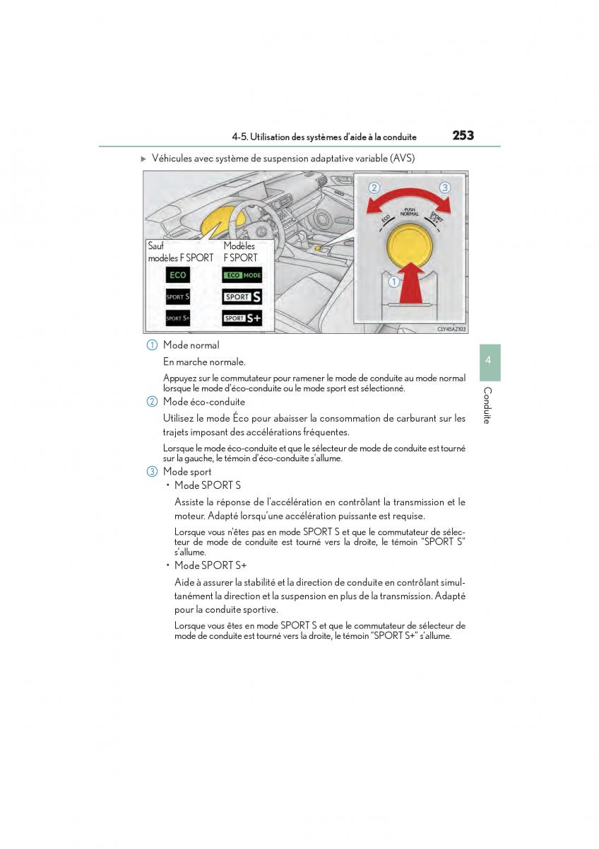 Lexus IS200t III 3 manuel du proprietaire / page 255