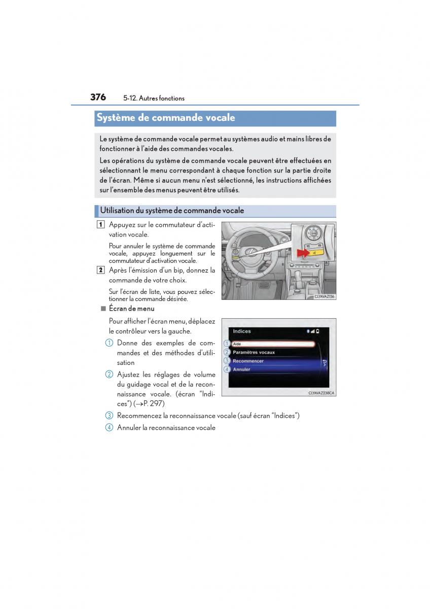 Lexus IS200t III 3 manuel du proprietaire / page 378