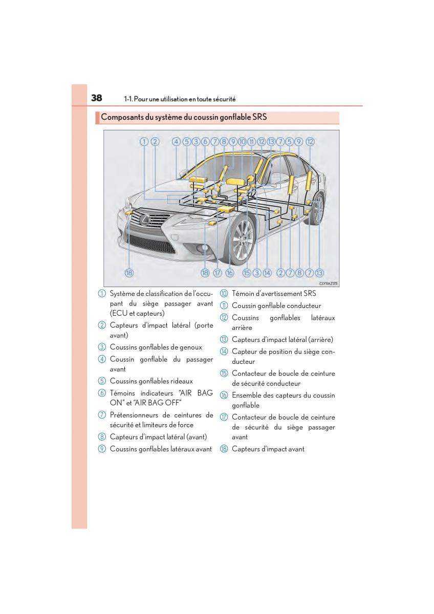 Lexus IS200t III 3 manuel du proprietaire / page 40