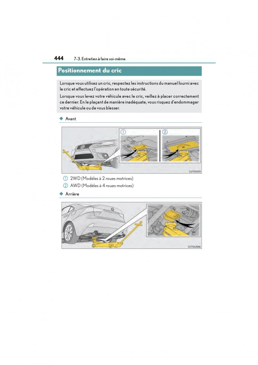 Lexus IS200t III 3 manuel du proprietaire / page 446