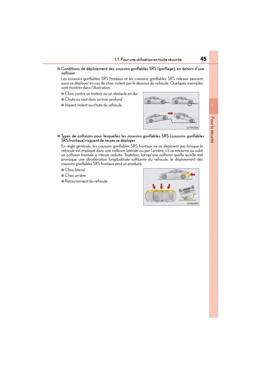 Lexus IS200t III 3 manuel du proprietaire / page 47