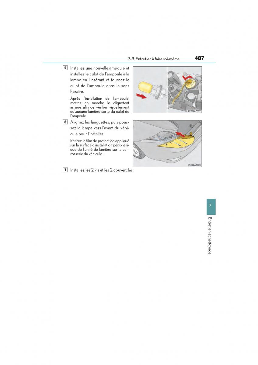 Lexus IS200t III 3 manuel du proprietaire / page 489