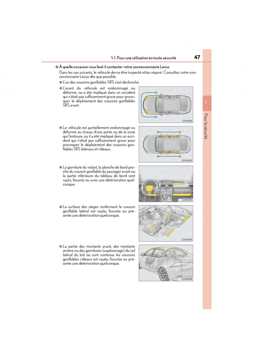 Lexus IS200t III 3 manuel du proprietaire / page 49