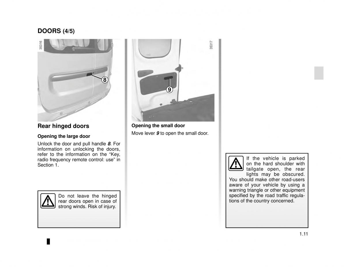 manual  Dacia Dokker owners manual / page 17