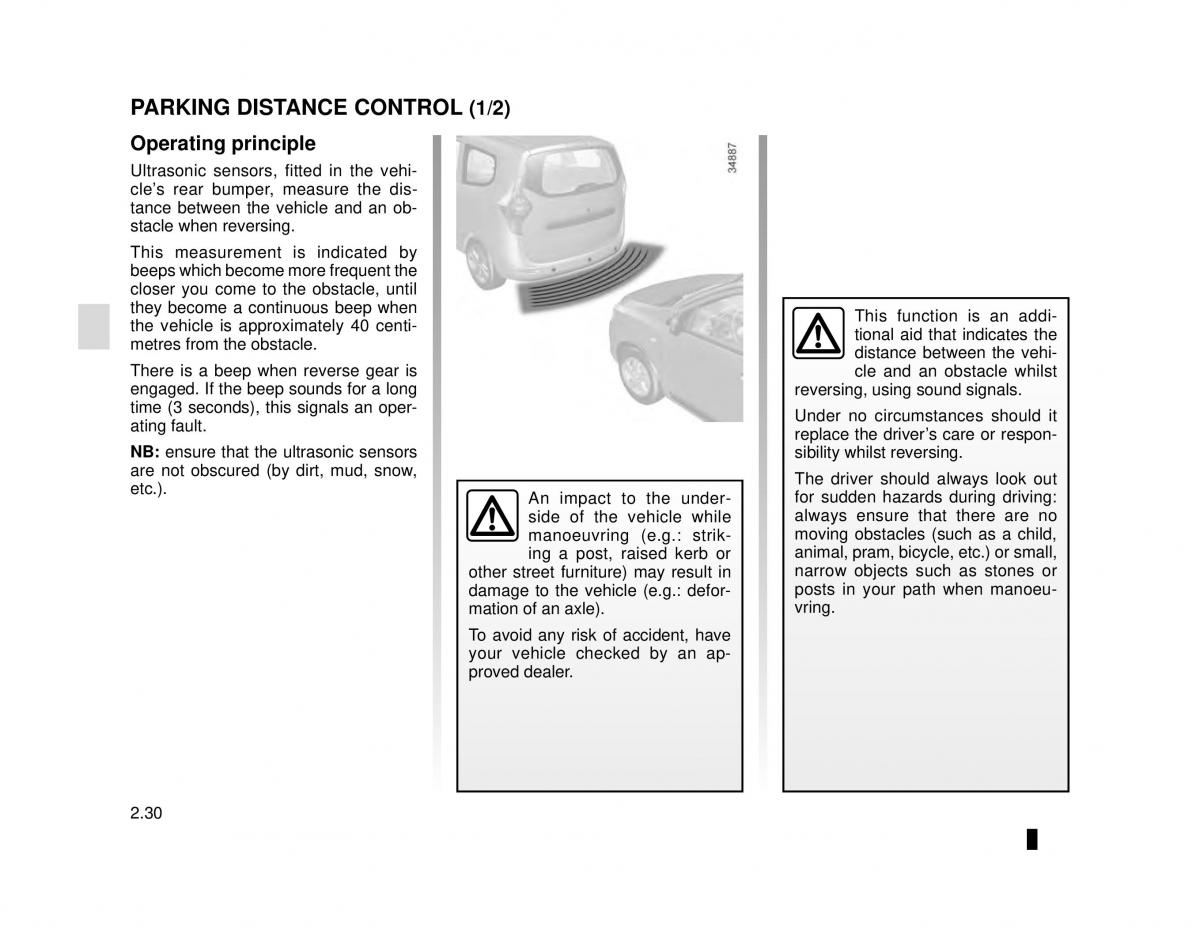 manual  Dacia Lodgy owners manual / page 100