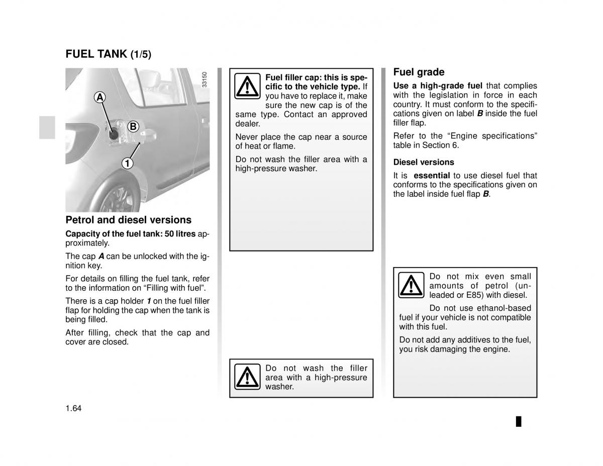 Dacia Logan MCV Sandero II 2 owners manual / page 70