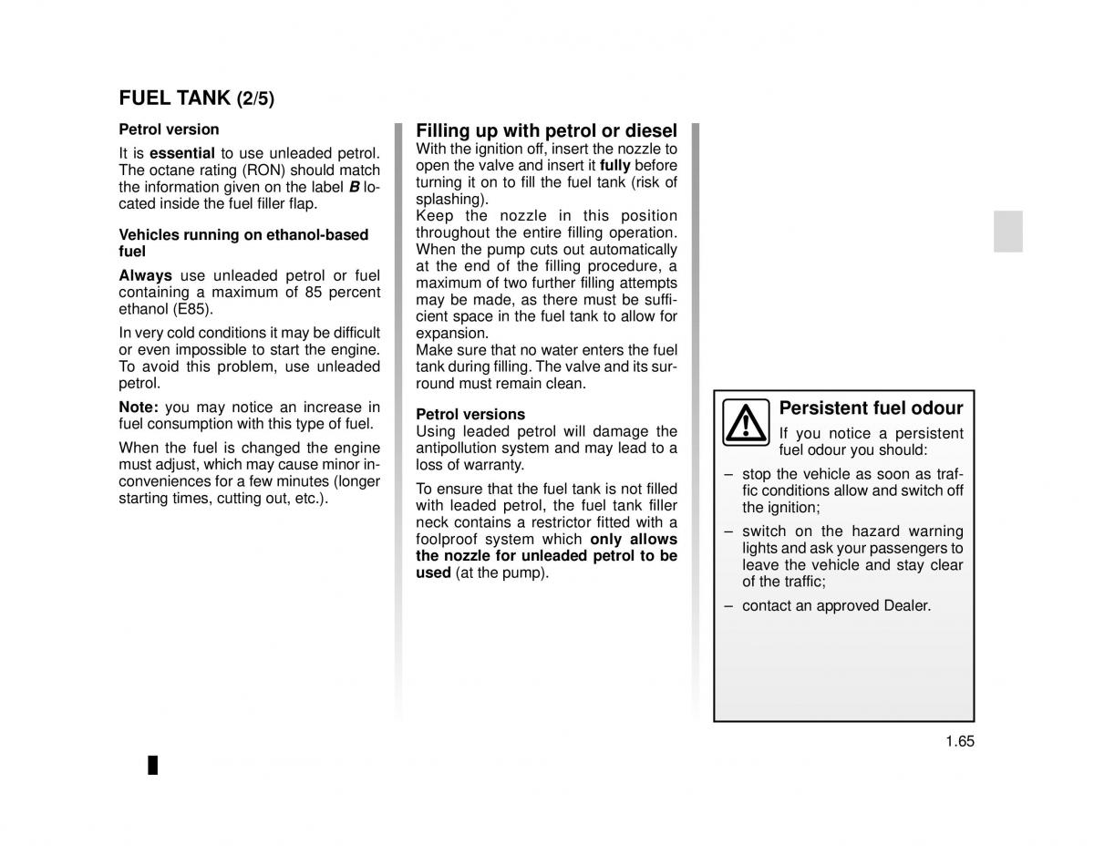 Dacia Logan MCV Sandero II 2 owners manual / page 71