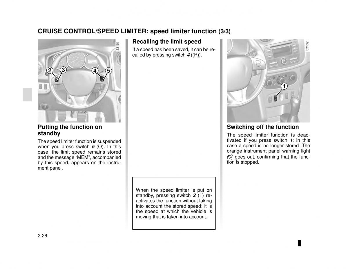 Dacia Logan MCV Sandero II 2 owners manual / page 100