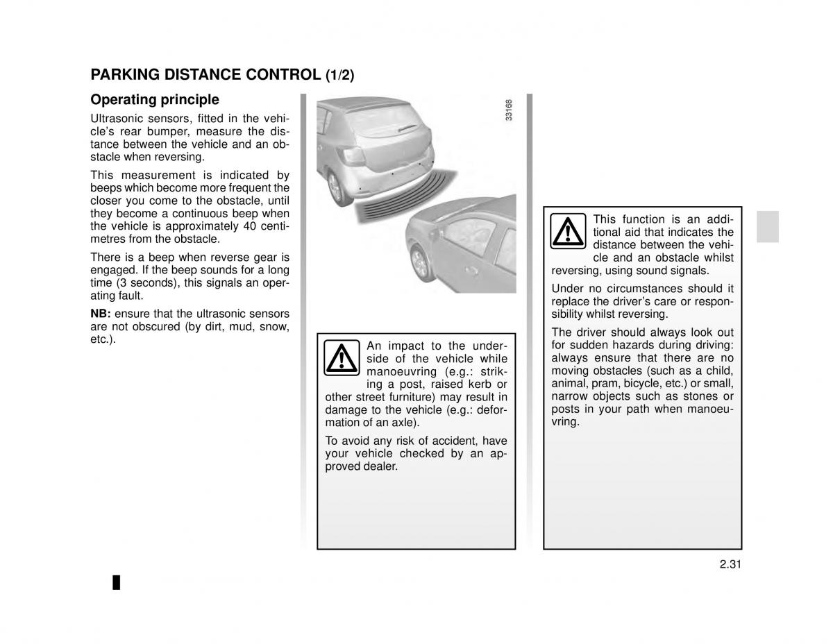 Dacia Logan MCV Sandero II 2 owners manual / page 105