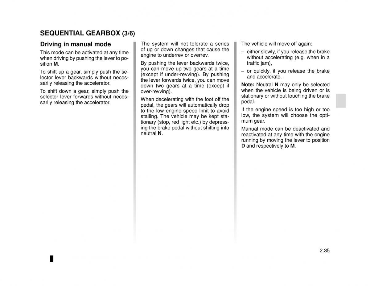 Dacia Logan MCV Sandero II 2 owners manual / page 109