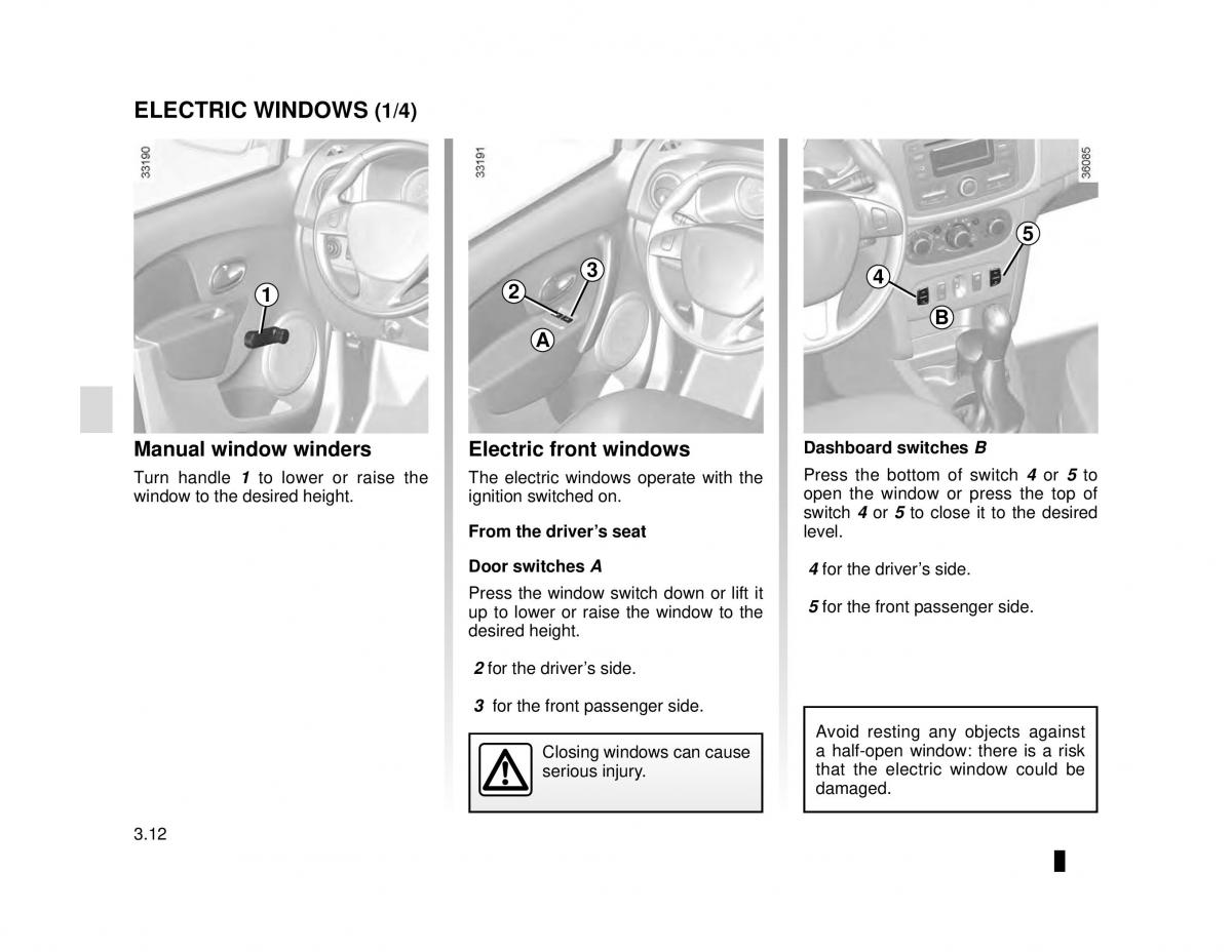 Dacia Logan MCV Sandero II 2 owners manual / page 124