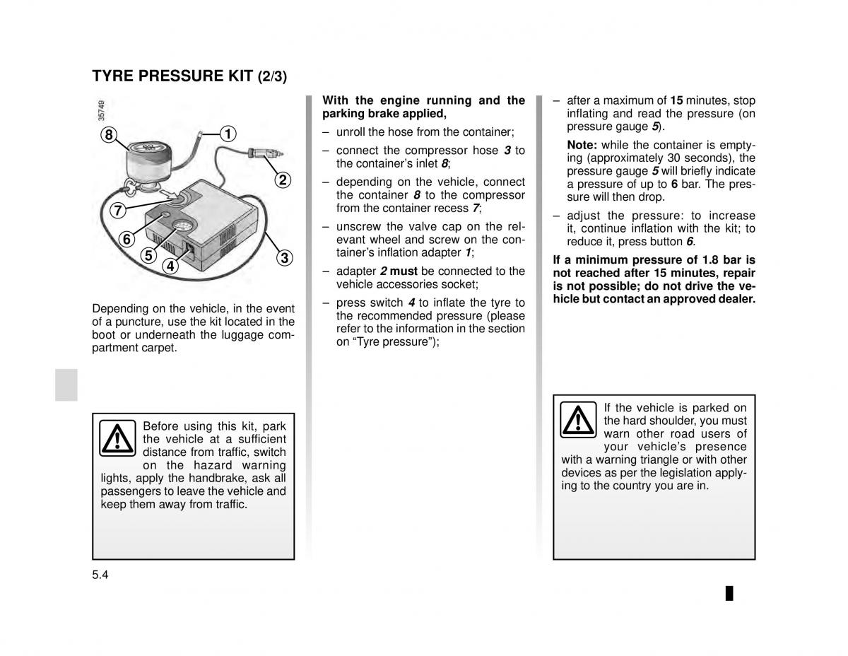 Dacia Logan MCV Sandero II 2 owners manual / page 168