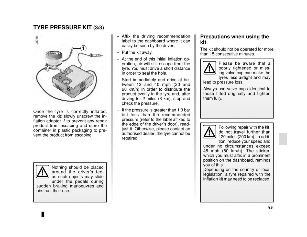 Dacia Logan MCV Sandero II 2 owners manual / page 169