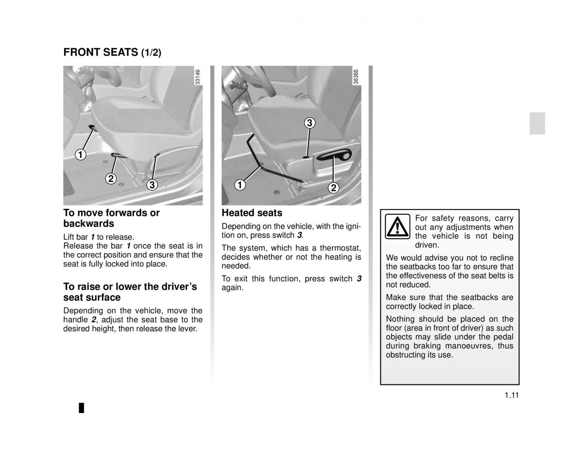 Dacia Logan MCV Sandero II 2 owners manual / page 17