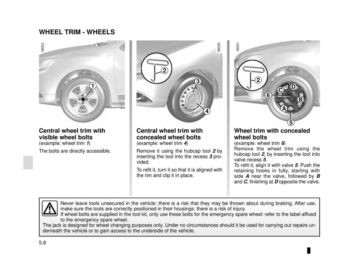 Dacia Logan MCV Sandero II 2 owners manual / page 172