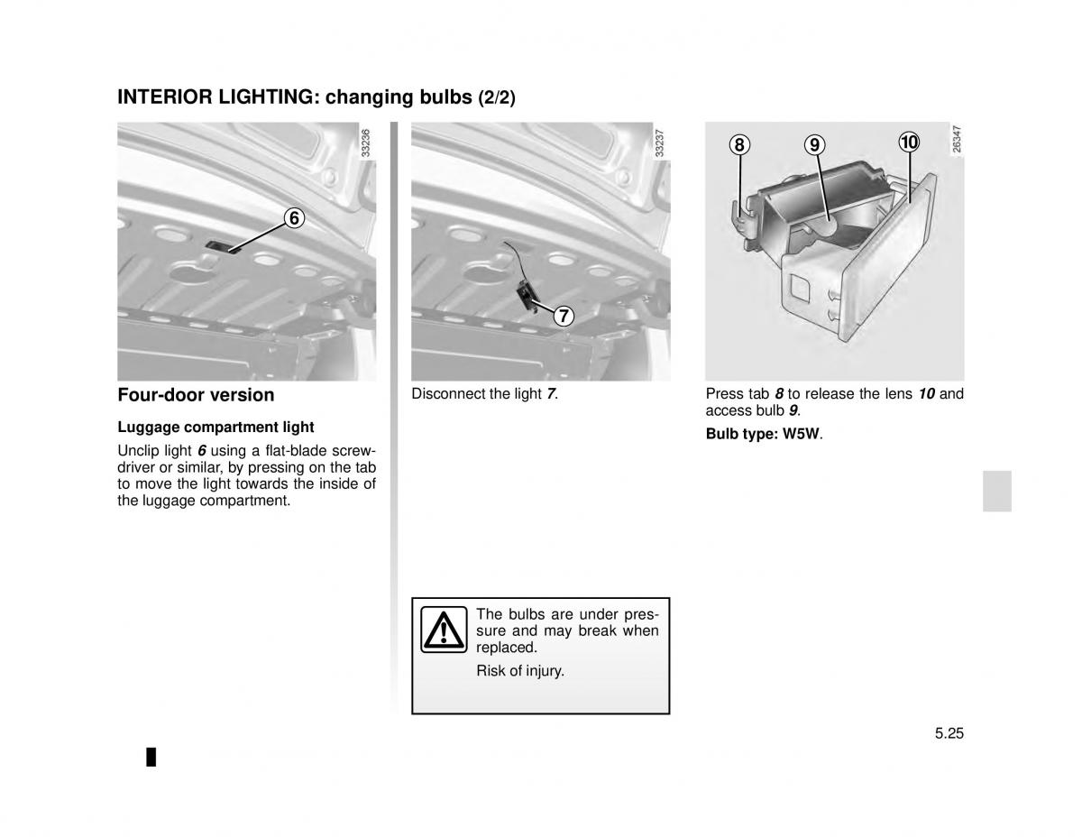 Dacia Logan MCV Sandero II 2 owners manual / page 189