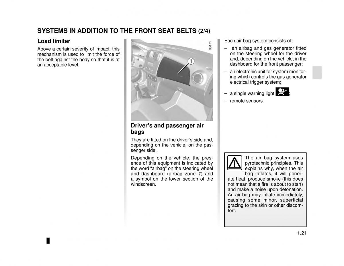 Dacia Logan MCV Sandero II 2 owners manual / page 27