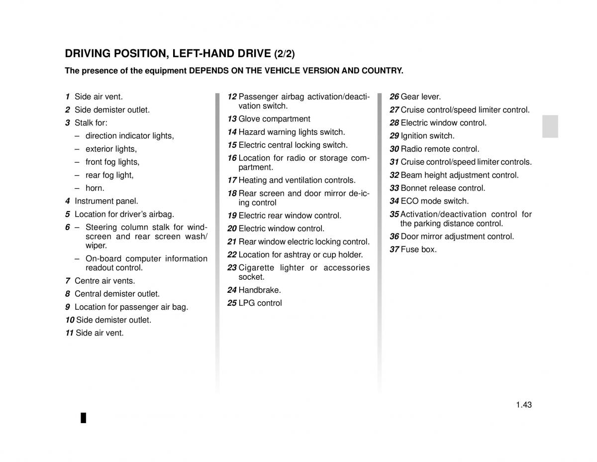 Dacia Logan MCV Sandero II 2 owners manual / page 49