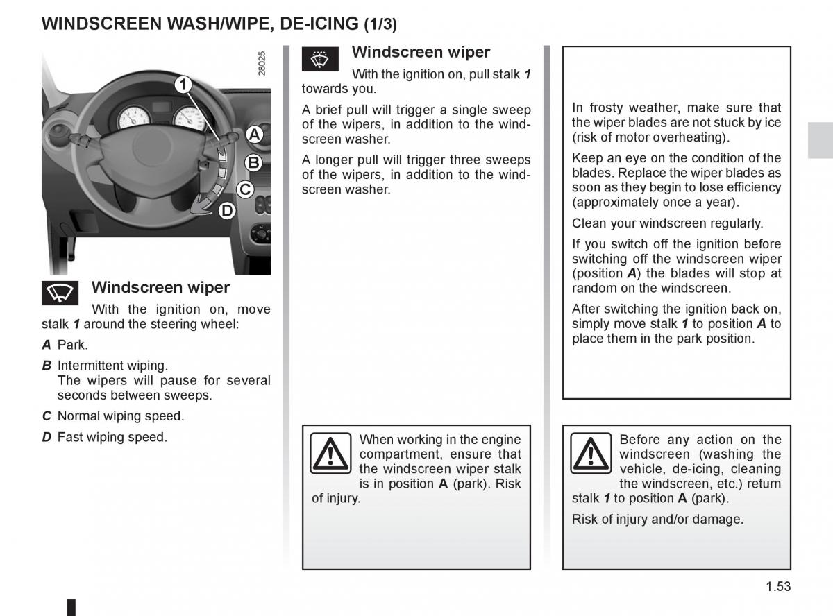 Dacia Sandero I 1 owners manual / page 59