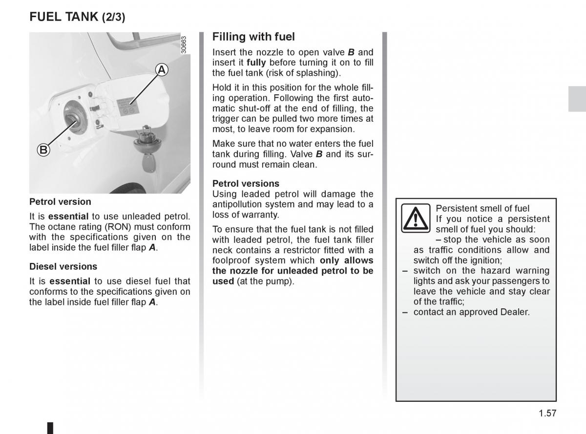 Dacia Sandero I 1 owners manual / page 63