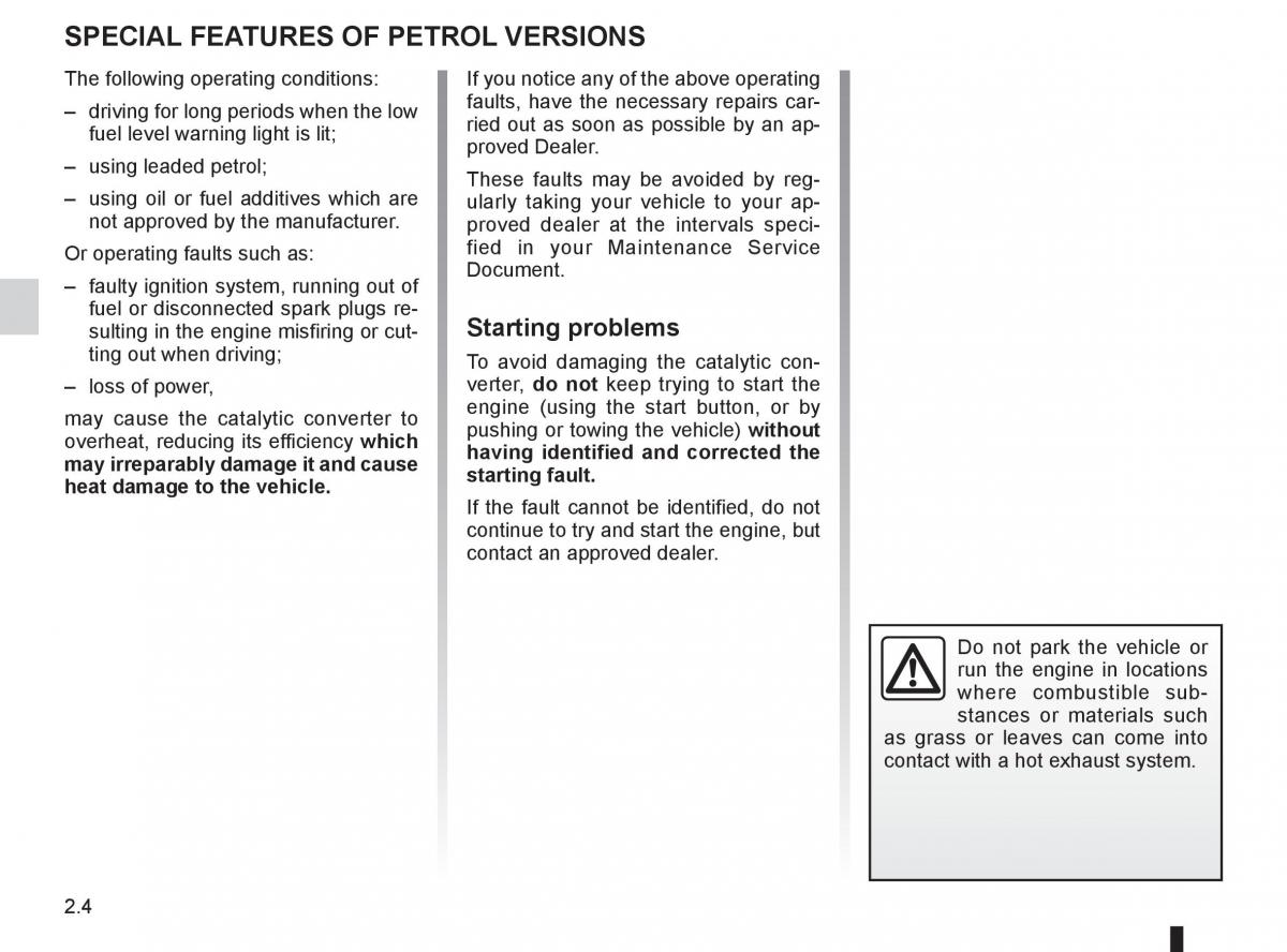 Dacia Sandero I 1 owners manual / page 68