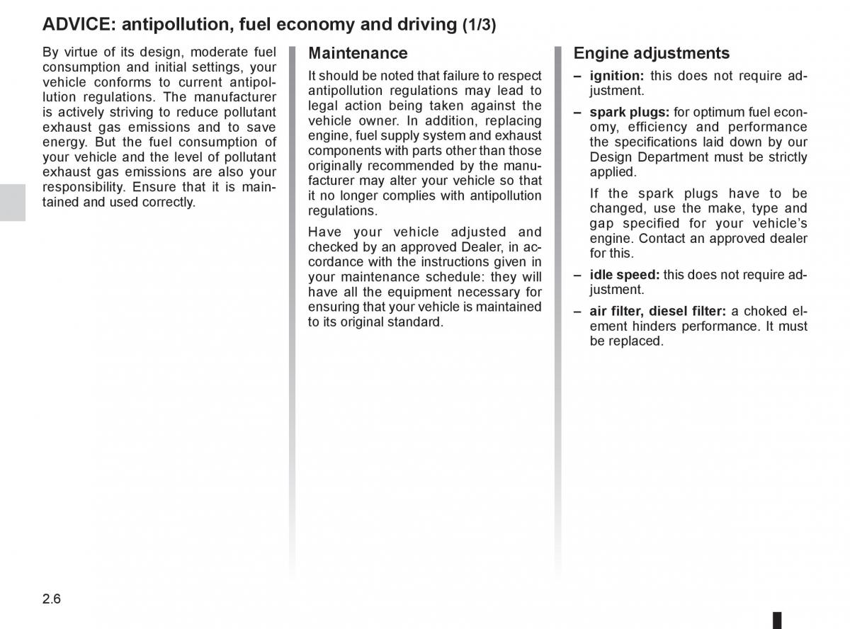 Dacia Sandero I 1 owners manual / page 70