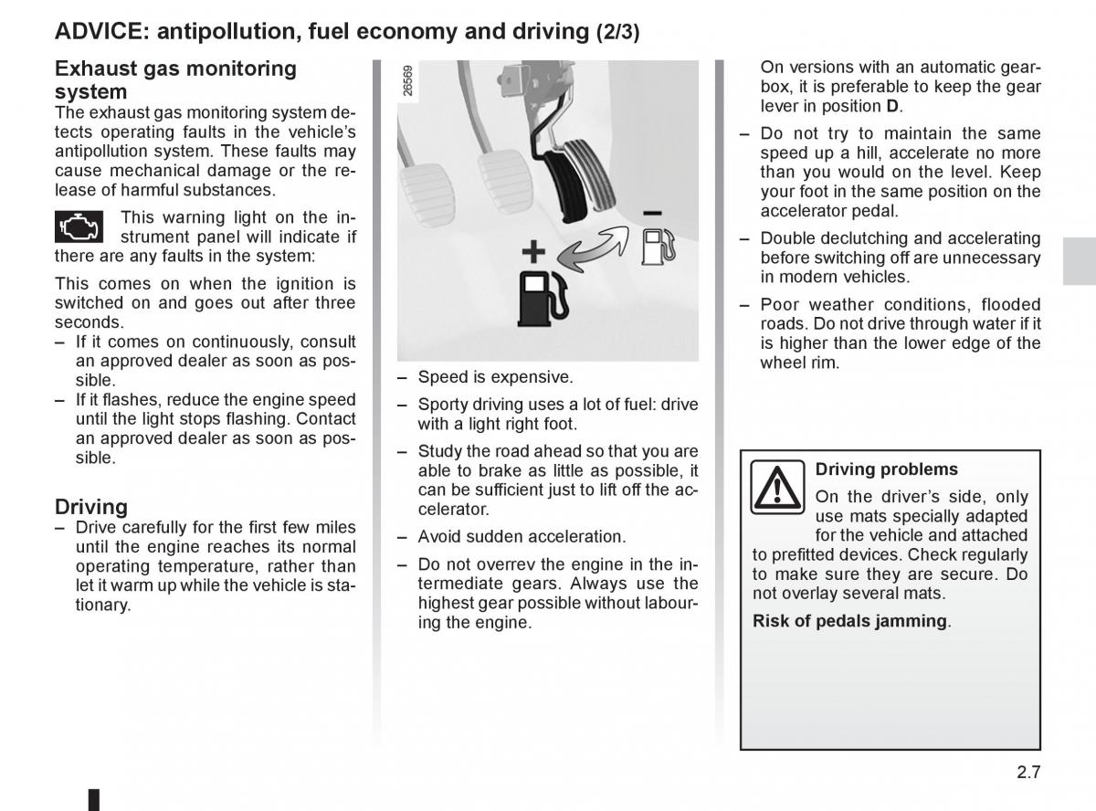 Dacia Sandero I 1 owners manual / page 71