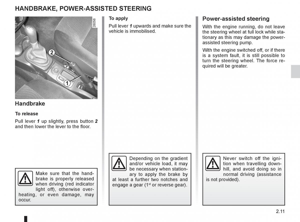 Dacia Sandero I 1 owners manual / page 75