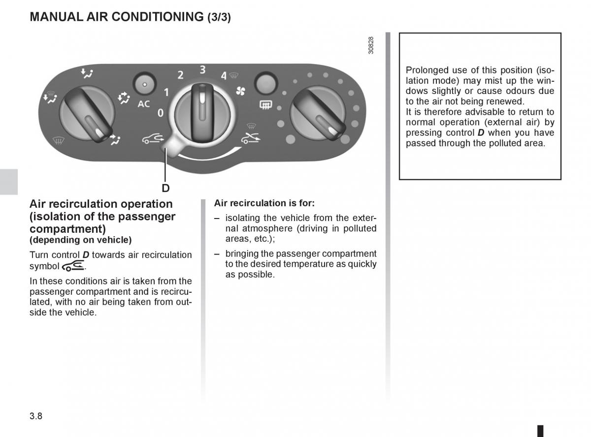 Dacia Sandero I 1 owners manual / page 88