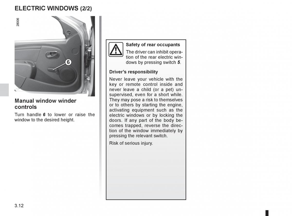 Dacia Sandero I 1 owners manual / page 92