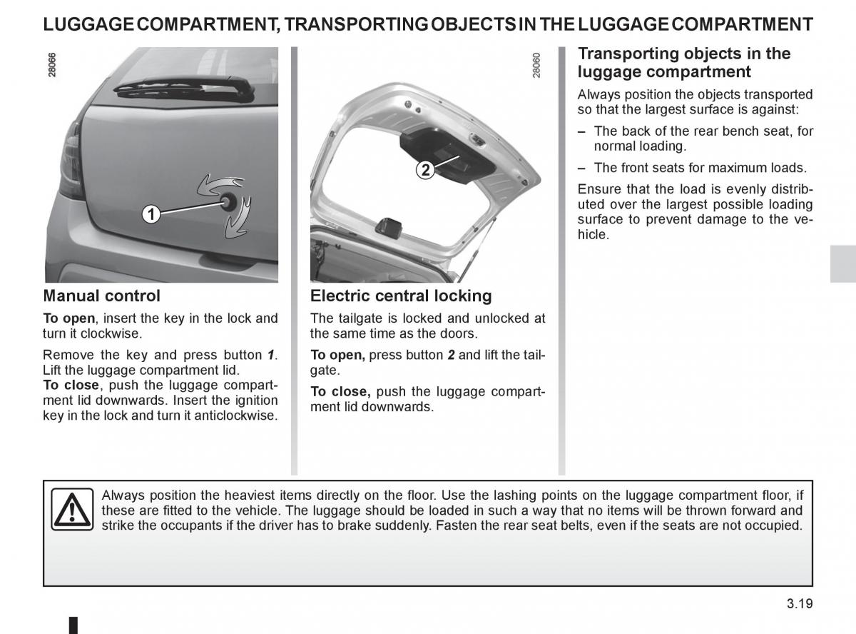 Dacia Sandero I 1 owners manual / page 99