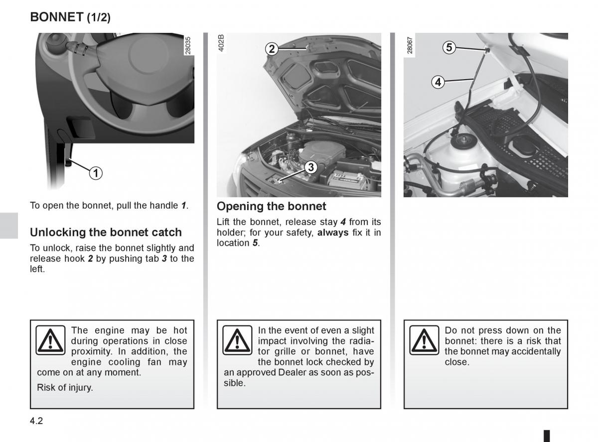 Dacia Sandero I 1 owners manual / page 104