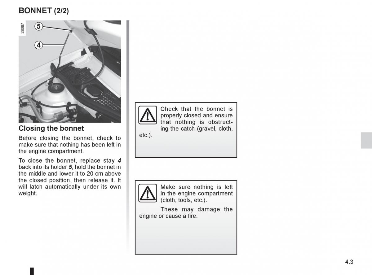 Dacia Sandero I 1 owners manual / page 105