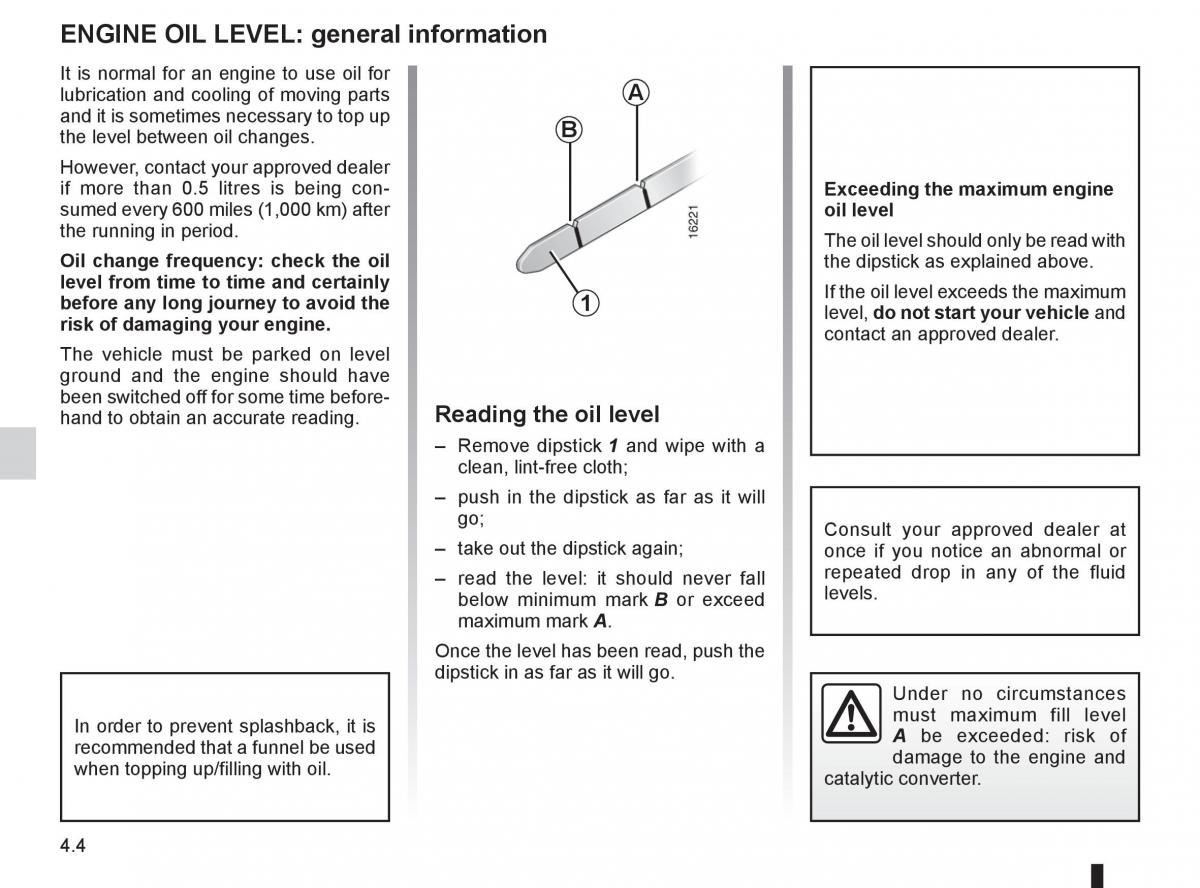 Dacia Sandero I 1 owners manual / page 106