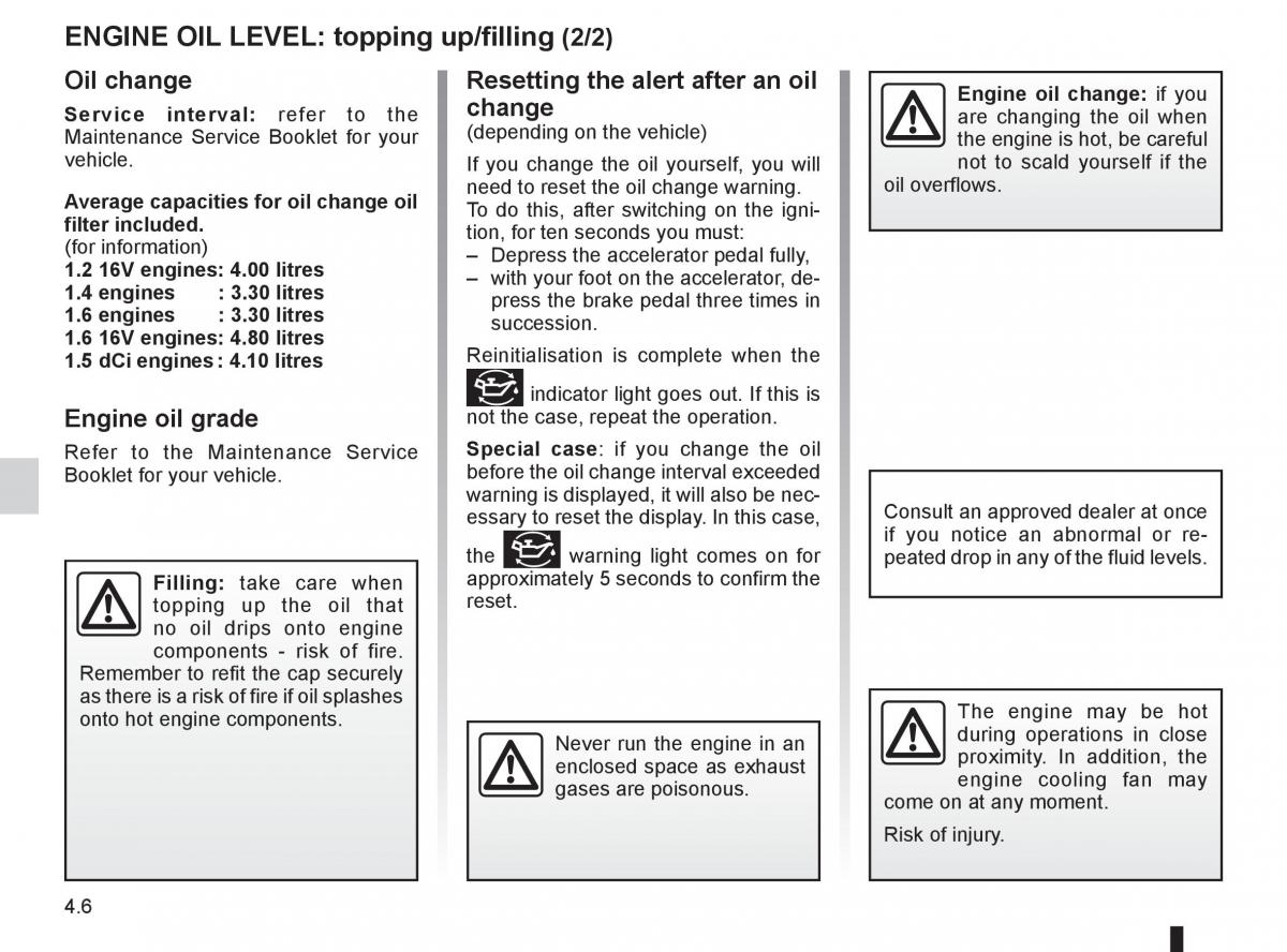 Dacia Sandero I 1 owners manual / page 108